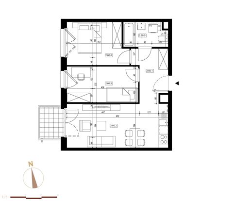 Plan 3 pok. 50m²