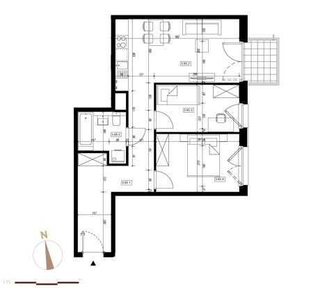 Plan 3 pok. 55m²