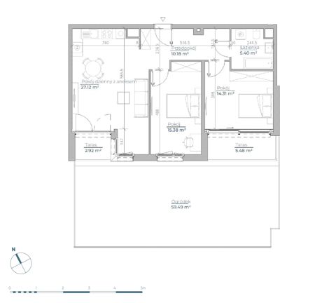 Plan 3 pok. 72m²
