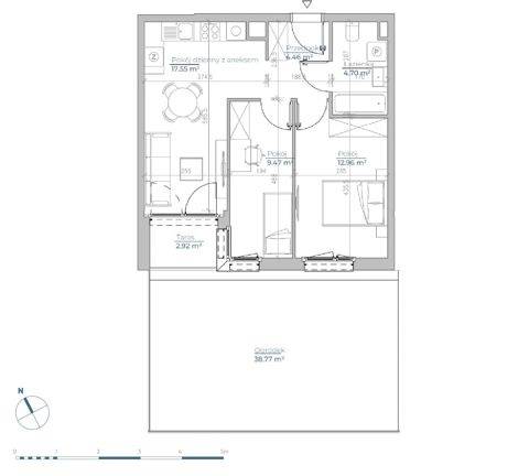 Plan 3 pok. 49m²