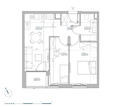 Plan 3 pok. 49m²