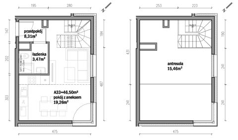 Plan 2 pok. 47m²