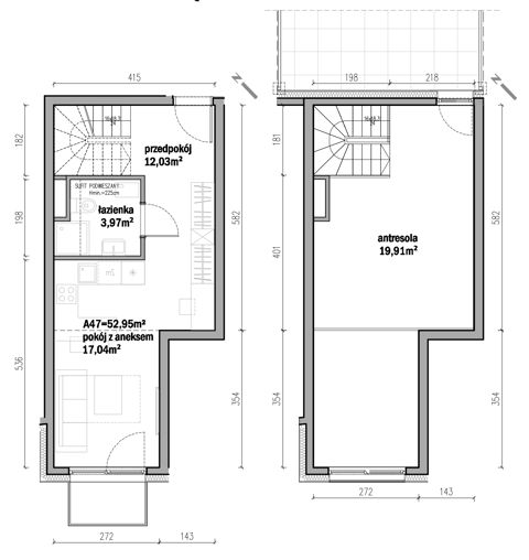 Plan 2 pok. 53m²