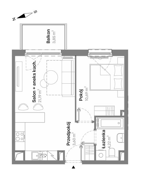 Plan 2 pok. 40m²