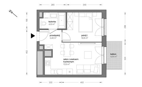 Plan 2 pok. 35m²