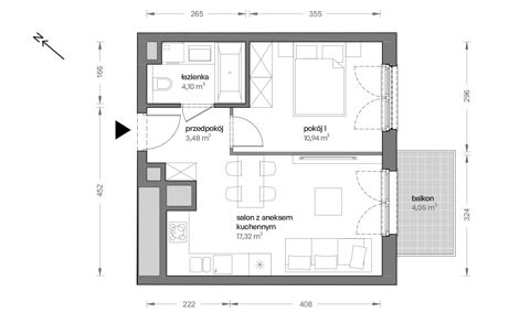 Plan 2 pok. 36m²
