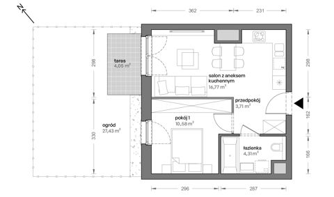Plan 2 pok. 35m²