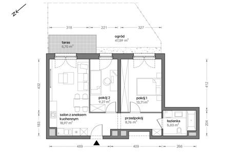 Plan 3 pok. 56m²
