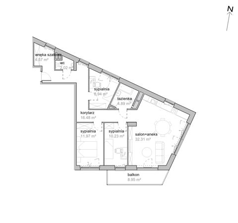 Plan 4 pok. 91m²