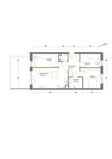 Plan 4 pok. 68m²