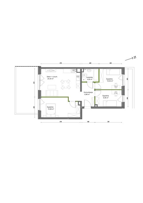 Plan 4 pok. 71m²