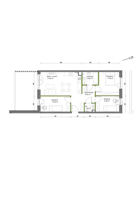 Plan 4 pok. 68m²