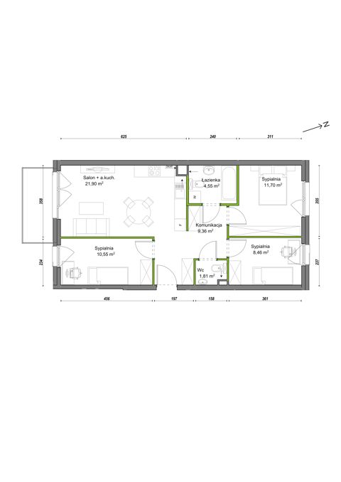 Plan 4 pok. 68m²