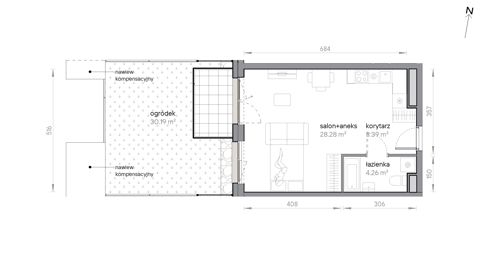 Plan 1 pok. 36m²