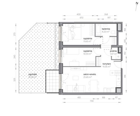 Plan 3 pok. 59m²