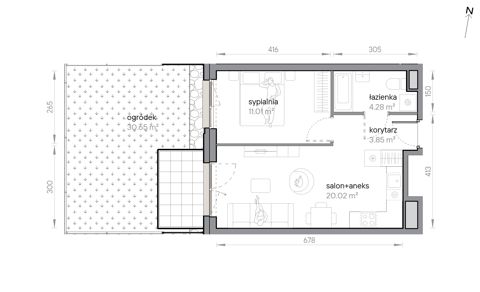 Plan 2 pok. 39m²