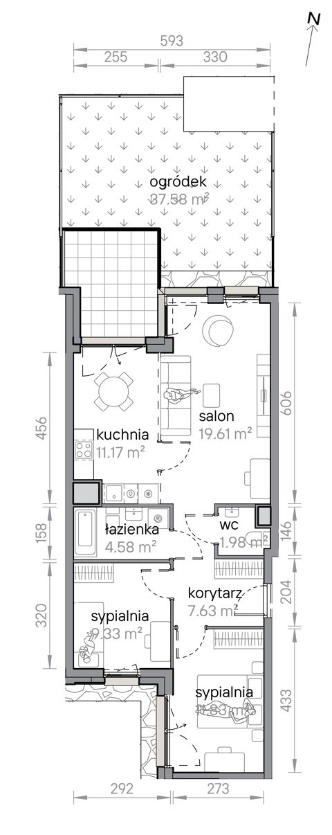Plan 3 pok. 66m²