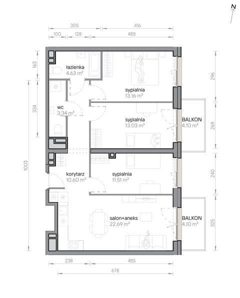 Plan 4 pok. 79m²