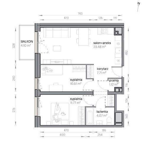 Plan 3 pok. 59m²