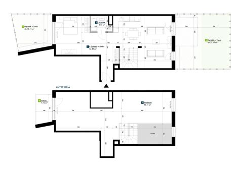 Plan 1 pok. 117m²
