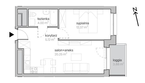 Plan 2 pok. 42m²