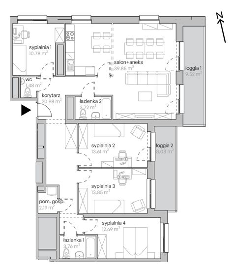 Plan 5 pok. 123m²