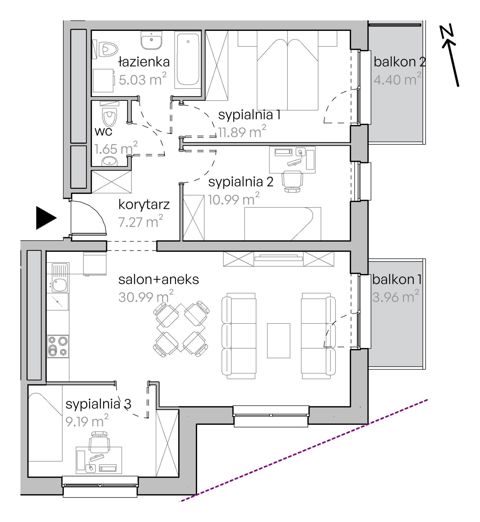 Plan 4 pok. 77m²
