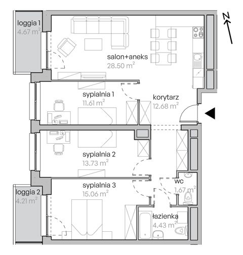 Plan 4 pok. 87m²
