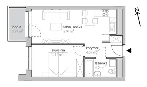 Plan 2 pok. 40m²
