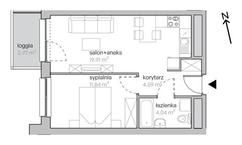 Plan 2 pok. 40m²