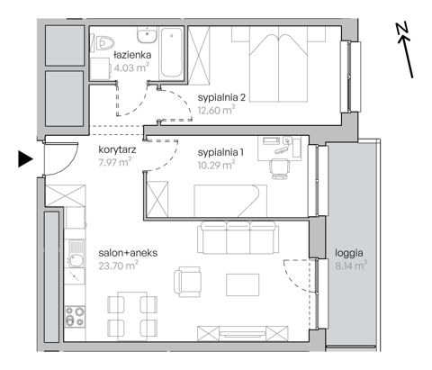 Plan 3 pok. 59m²