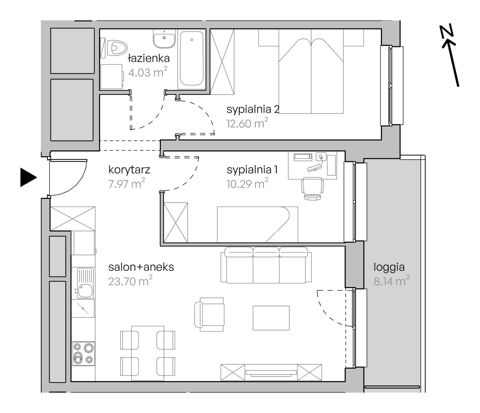 Plan 3 pok. 59m²