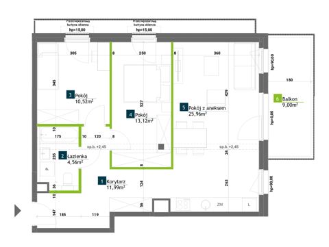 Plan 3 pok. 66m²