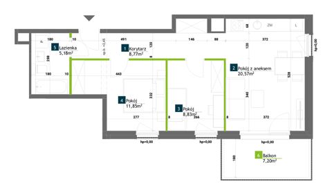 Plan 3 pok. 55m²