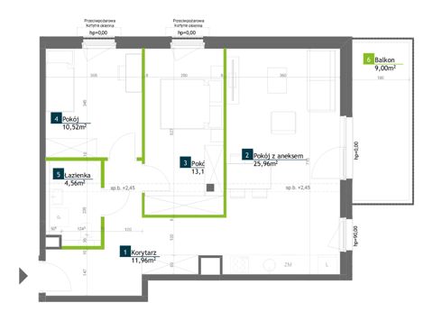 Plan 3 pok. 66m²
