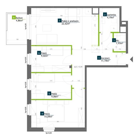 Plan 4 pok. 72m²
