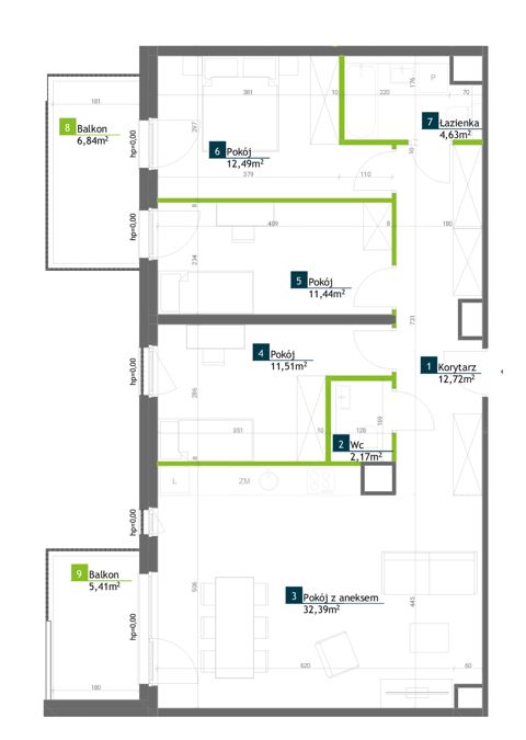 Plan 4 pok. 87m²