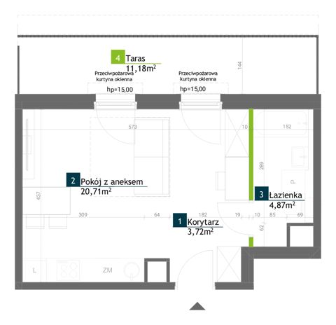 Plan 1 pok. 29m²