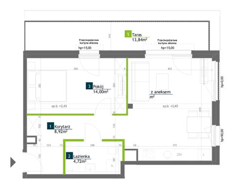 Plan 2 pok. 49m²