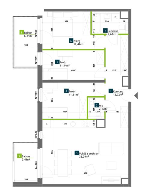 Plan 4 pok. 87m²