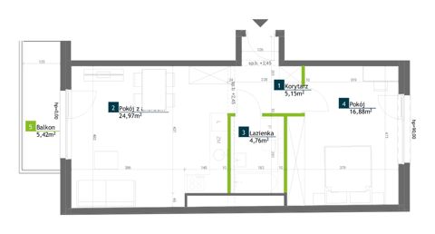 Plan 2 pok. 52m²