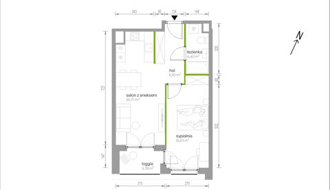Plan 2 pok. 46m²