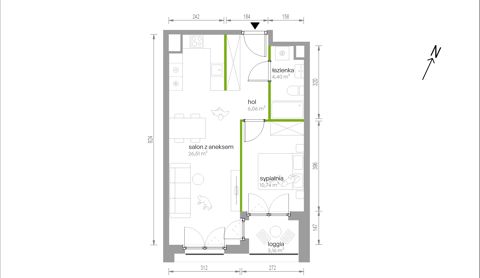 Plan 2 pok. 48m²