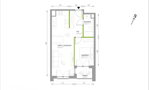 Plan 2 pok. 48m²