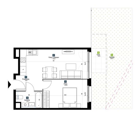 Plan 2 pok. 39m²