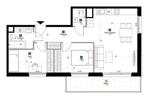 Plan 3 pok. 60m²