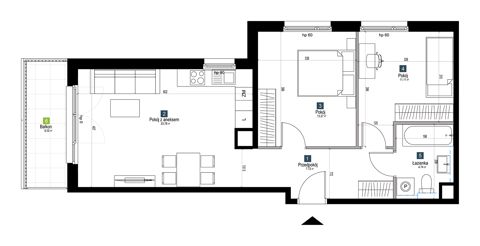 Plan 3 pok. 61m²