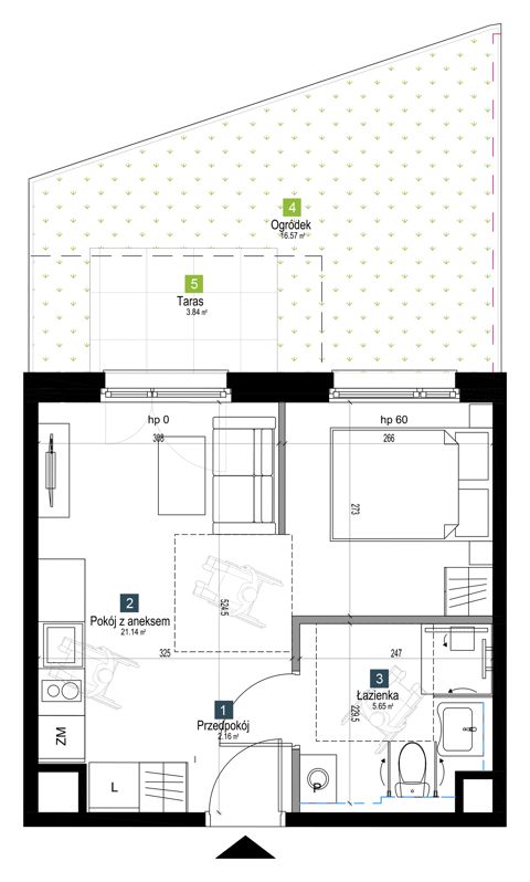 Plan 1 pok. 29m²