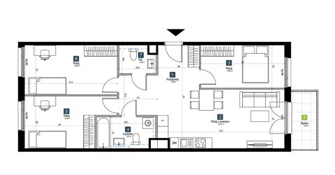 Plan 4 pok. 78m²