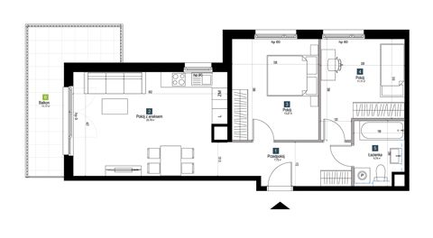 Plan 3 pok. 61m²